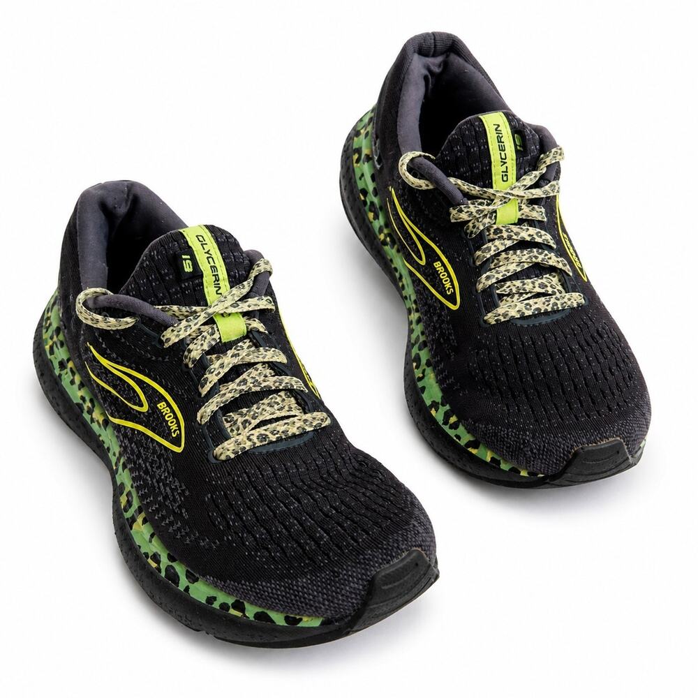 Brooks Glycerin 19 Women's Size 9M Sneakers Running Shoes Green & Black